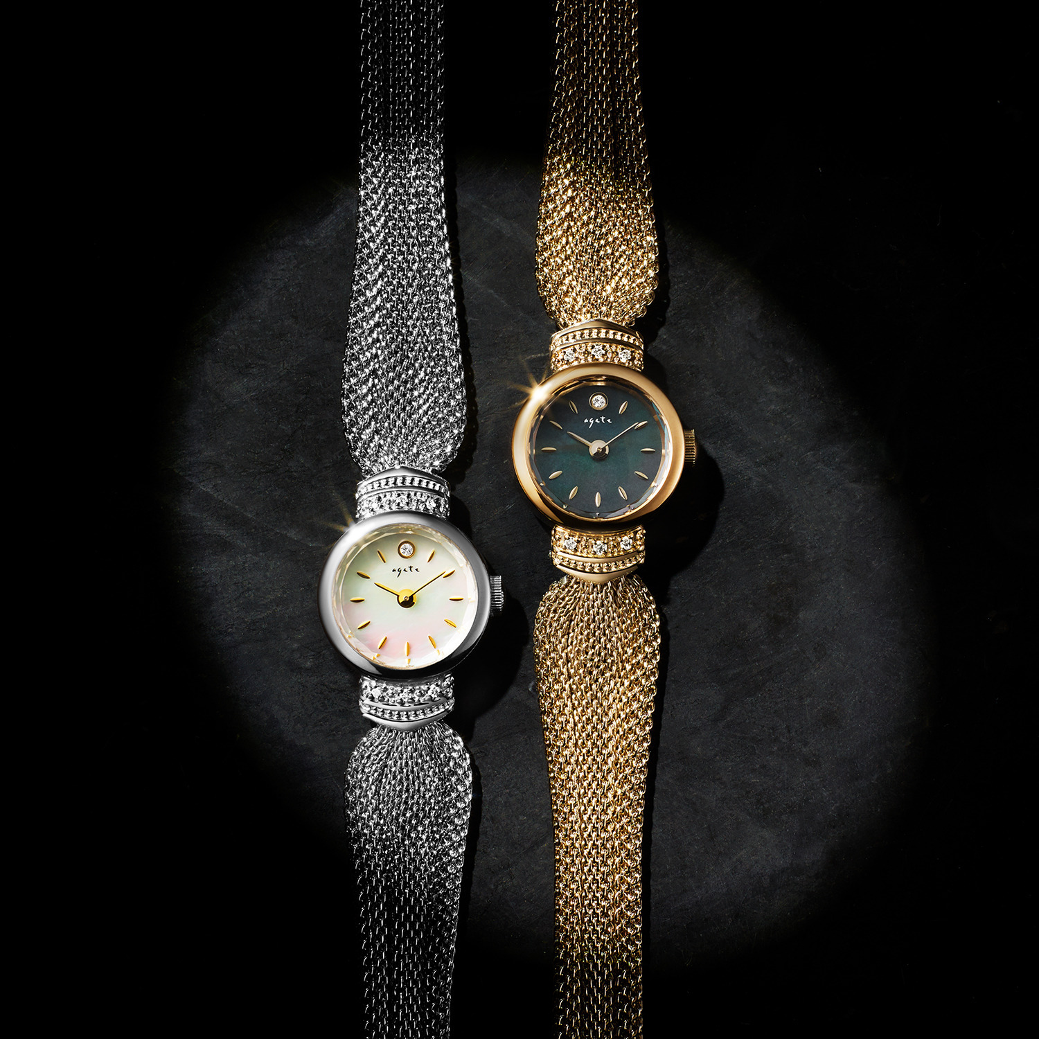 クリアランス売上  腕時計 agate 金属ベルト
