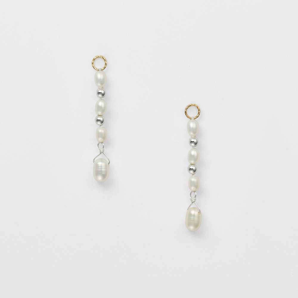 《WEB限定》K10／シルバーパールピアスチャーム