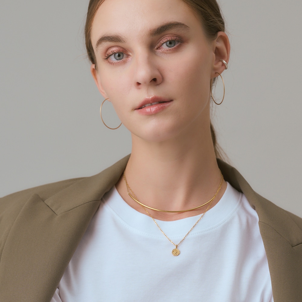 WEB限定》3月誕生石／ゴールドアクアマリンチャーム｜ネックレス