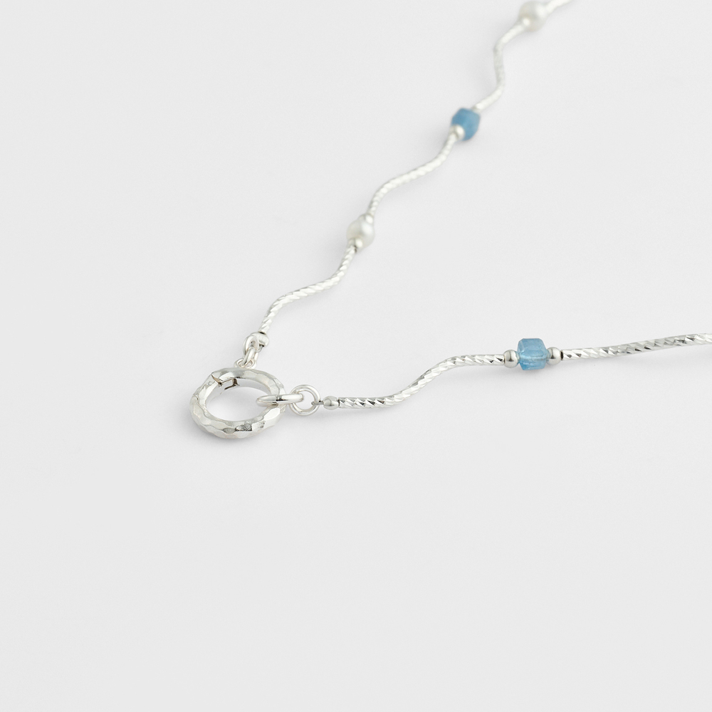 アガット シルバーアクアマリン／淡水パールネックレス シルバーアクアマリン／淡水パールネックレス｜ネックレス｜アガット