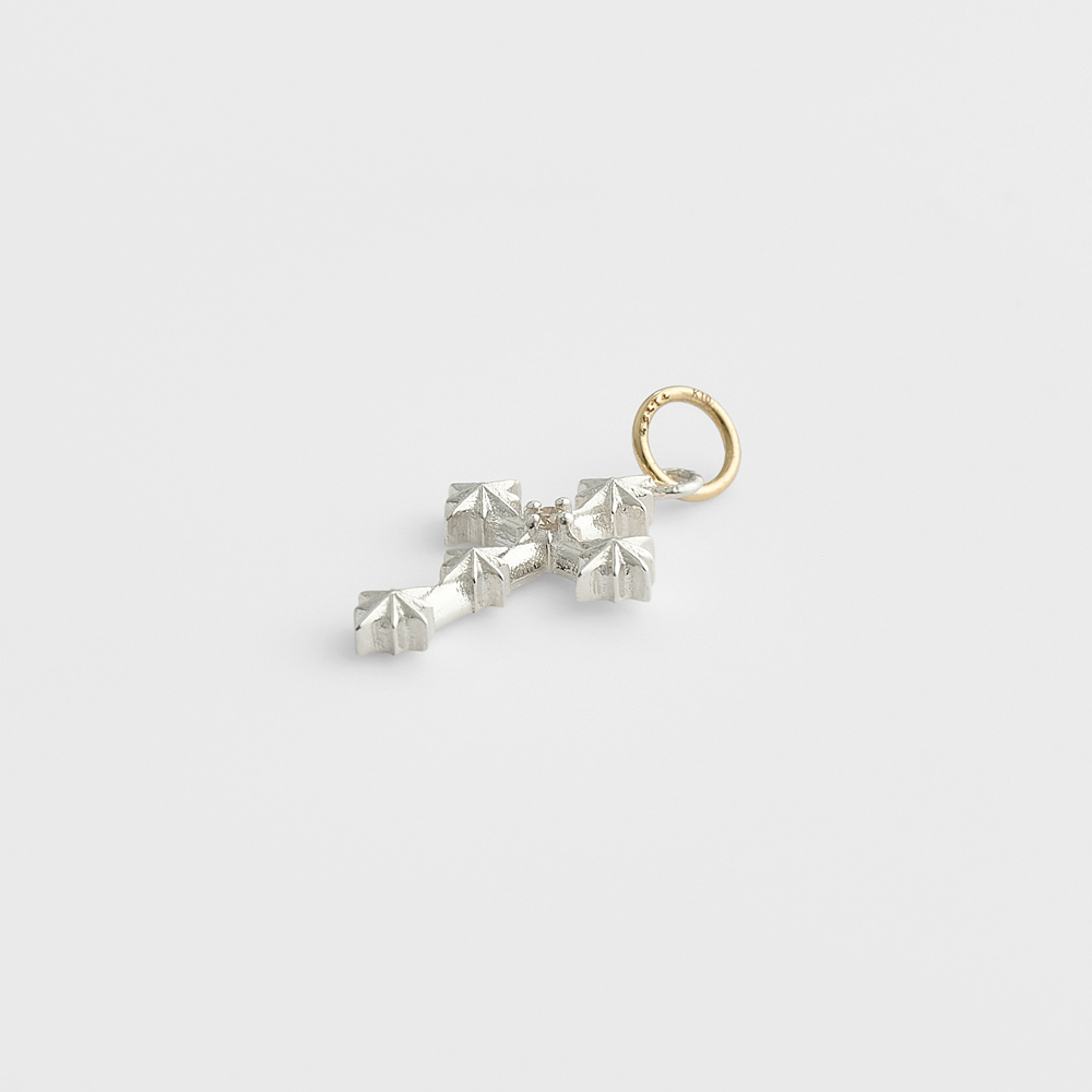 シルバーダイヤモンドピアスチャーム(片耳用)｜ネックレスチャーム