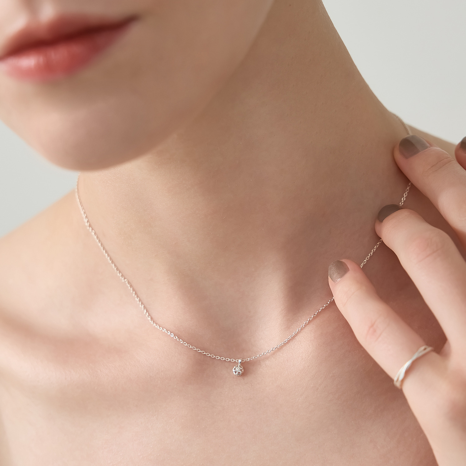 シルバーダイヤモンドネックレス(0.02ct)|ネックレス|アガット シルバーダイヤモンドネックレス(0.02ct)|ネックレス|アガット