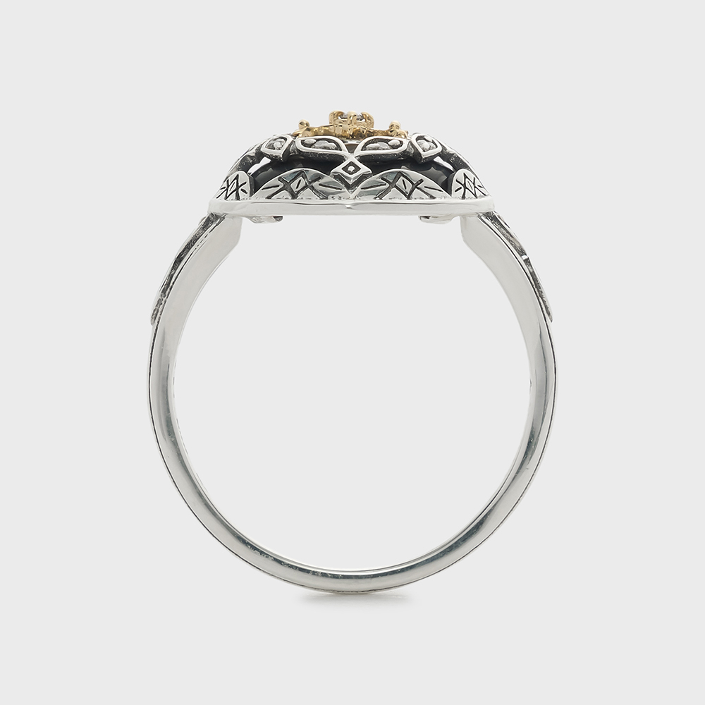 agete ブラックストーン リング SILVER K10 シルバー／K10ブラックシェルリング｜リング｜アガット 公式オンライン