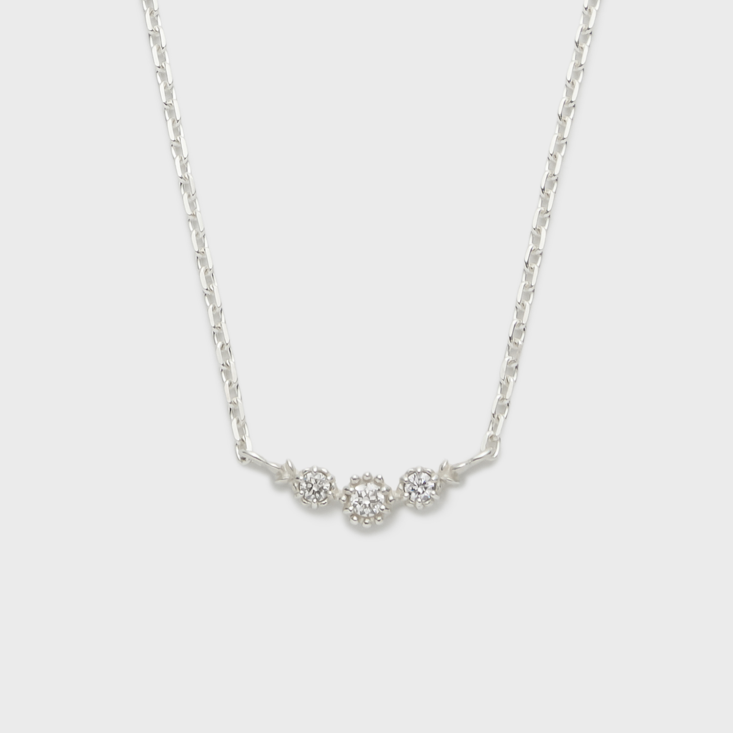 シルバーダイヤモンドネックレス（0.03ct）｜ネックレス｜アガット
