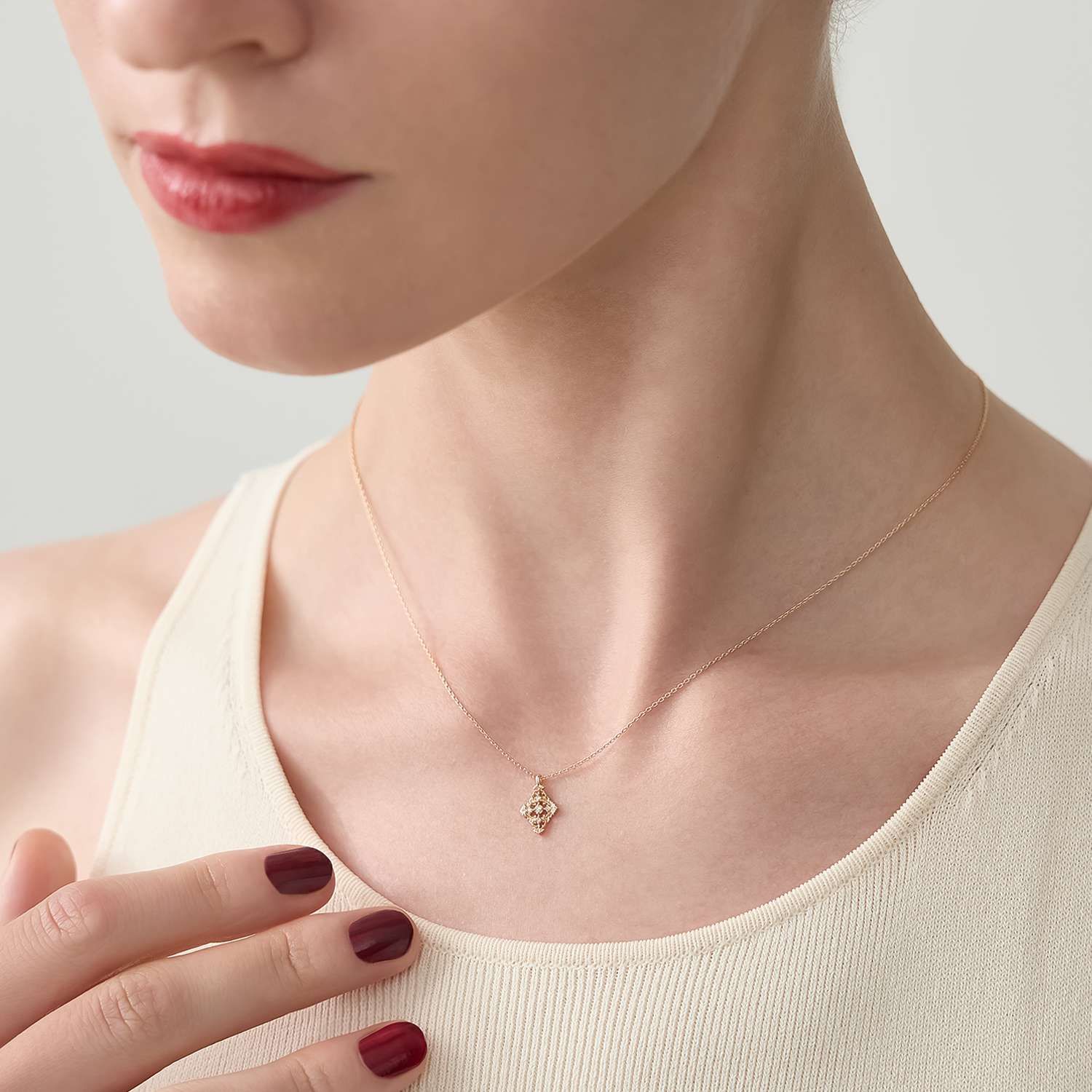 K18ダイヤモンドネックレス（0.02ct）｜ネックレス｜アガット 公式