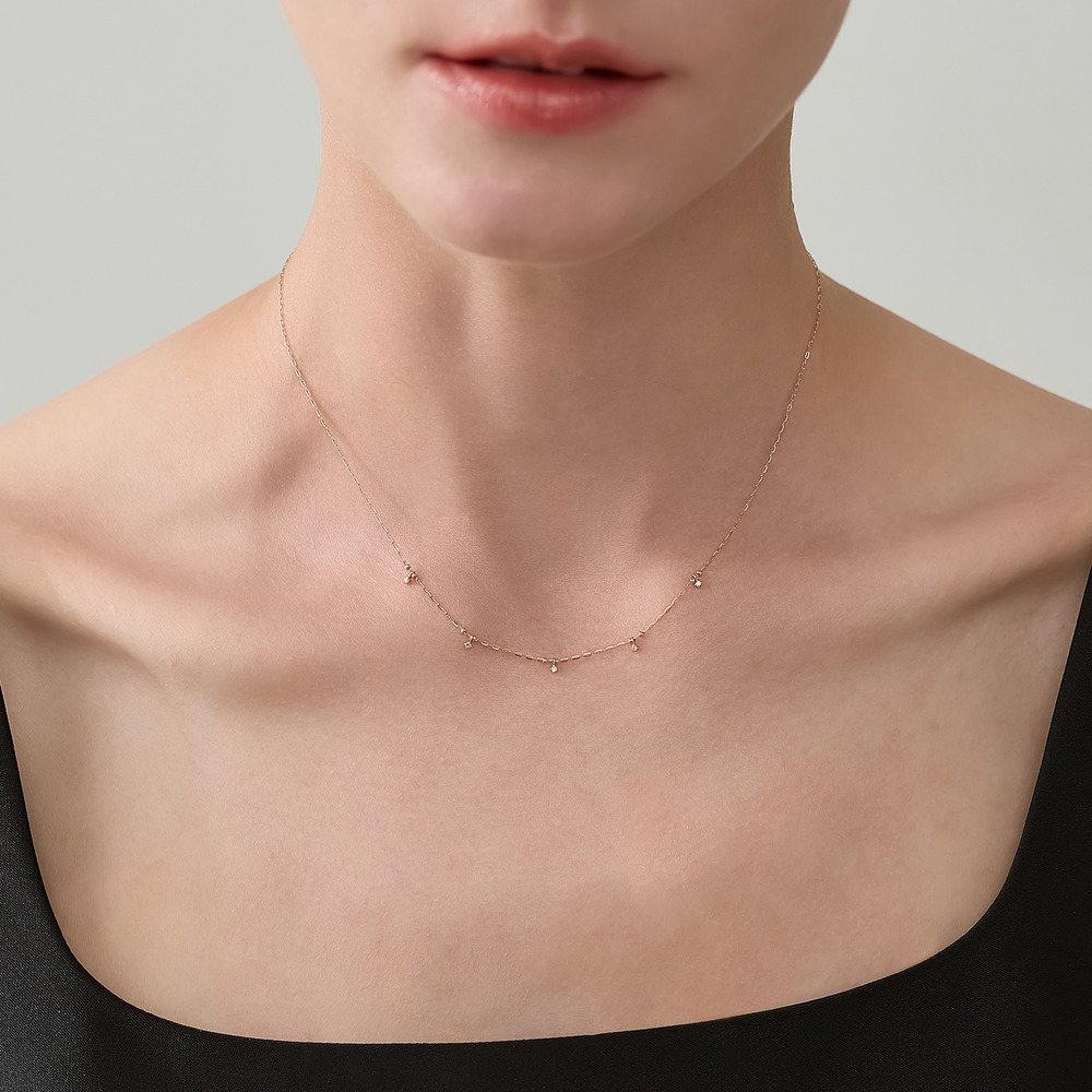 agete K10 ダイヤモンドネックレス K10ダイヤモンドネックレス（0.04ct）｜ネックレス｜アガット 公式