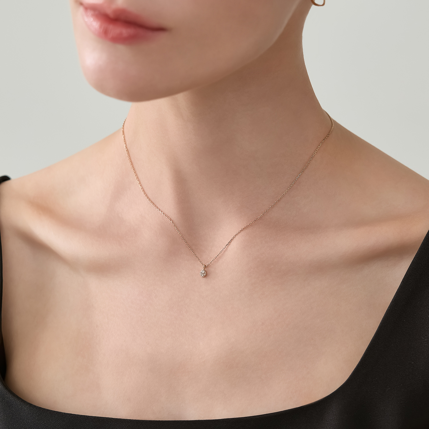 ゴールドダイヤモンドネックレス（0.07ct）｜ネックレス｜アガット