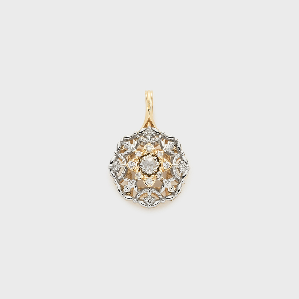 K10／プラチナダイヤモンドネックレスチャーム（0.09ct）｜ネックレス